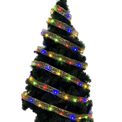 Christmas Tree Ribbon Lights 5 Meters LED Hanging Fairy Lights for Christmas Decoration Party -Style 1