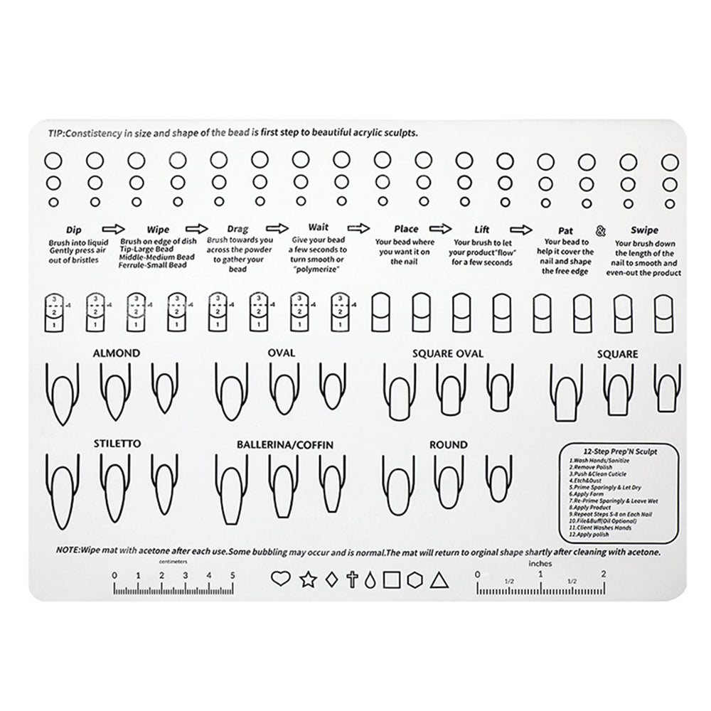 Nail Art Stamping Mat Silicone Manicure DIY Design Plate