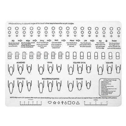 Nail Art Stamping Mat Silicone Manicure DIY Design Plate
