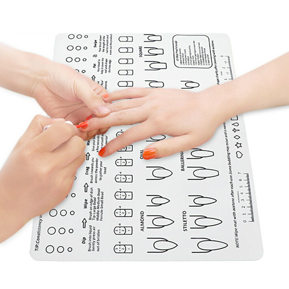 Nail Art Stamping Mat Silicone Manicure DIY Design Plate
