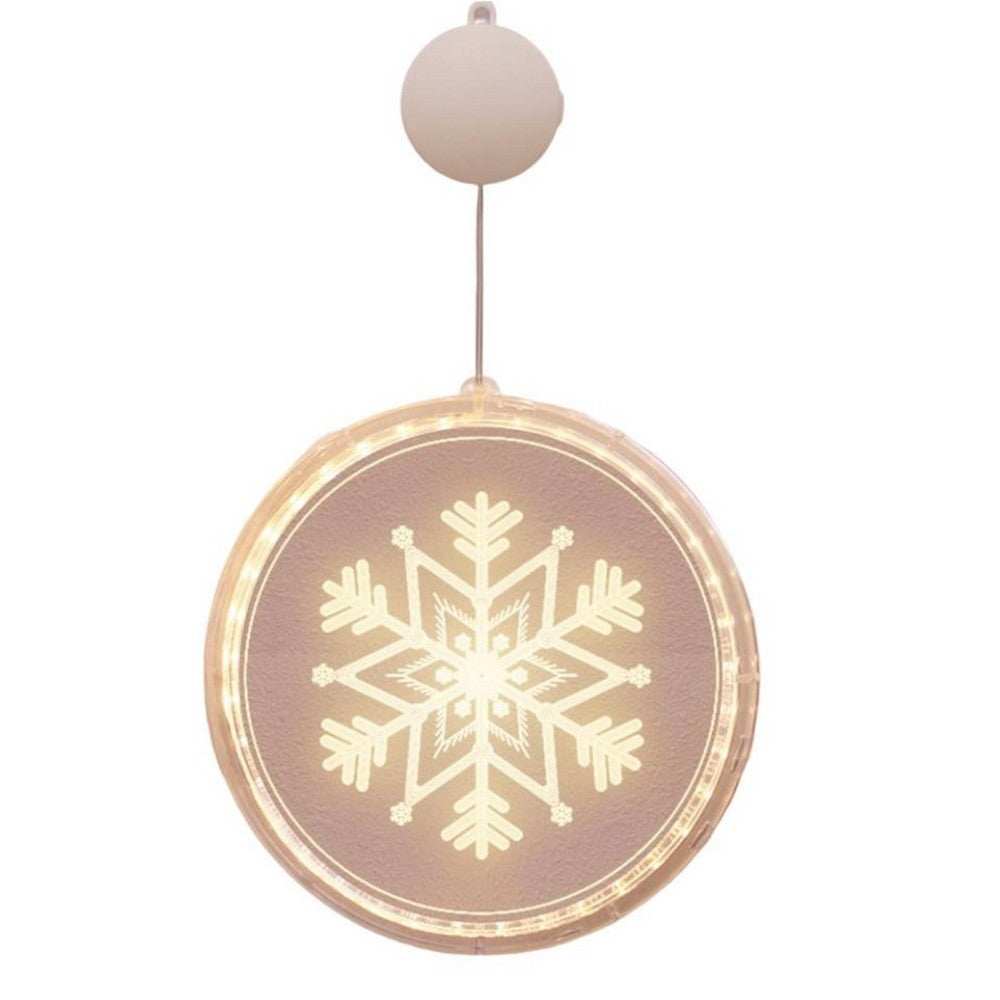 5PCS Christmas Hanging Lights Suction Cups for Window Xmas Decorations LED Lamp for Festival -Bell and Santa Claus and Christmas tree and Snowflake and Snowman