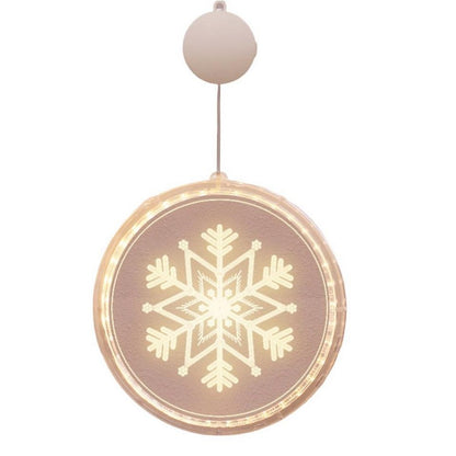 5PCS Christmas Hanging Lights Suction Cups for Window Xmas Decorations LED Lamp for Festival -Bell and Santa Claus and Christmas tree and Snowflake and Snowman