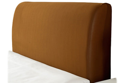 Bedroom Decor Washable Anti-Dirty Bed Head Cover Elastic Headboard Protection Cover-Brown