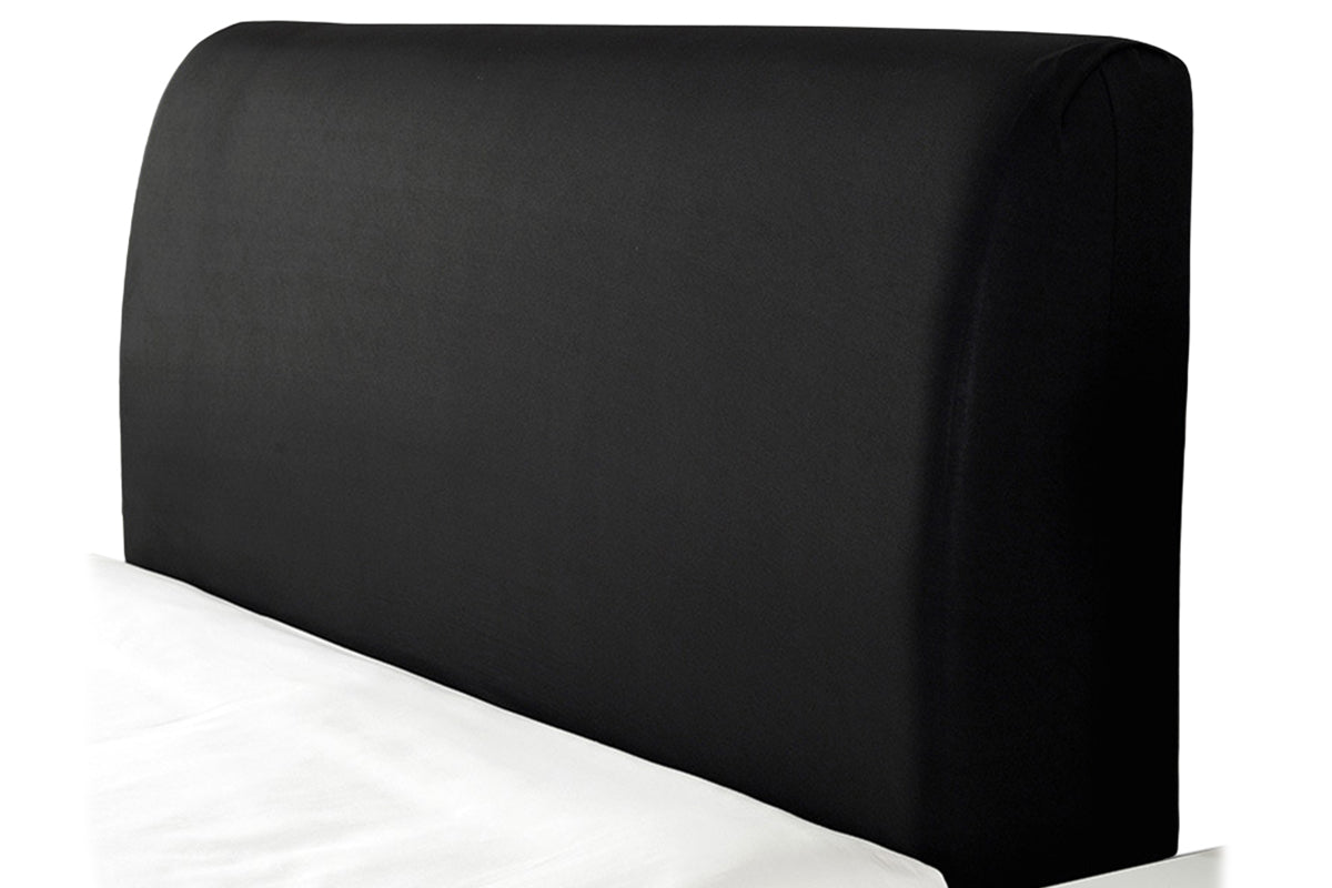 Bedroom Decor Washable Anti-Dirty Bed Head Cover Elastic Headboard Protection Cover-Black