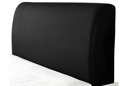 Bedroom Decor Washable Anti-Dirty Bed Head Cover Elastic Headboard Protection Cover-Black