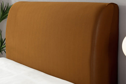 Bedroom Decor Washable Anti-Dirty Bed Head Cover Elastic Headboard Protection Cover-Brown