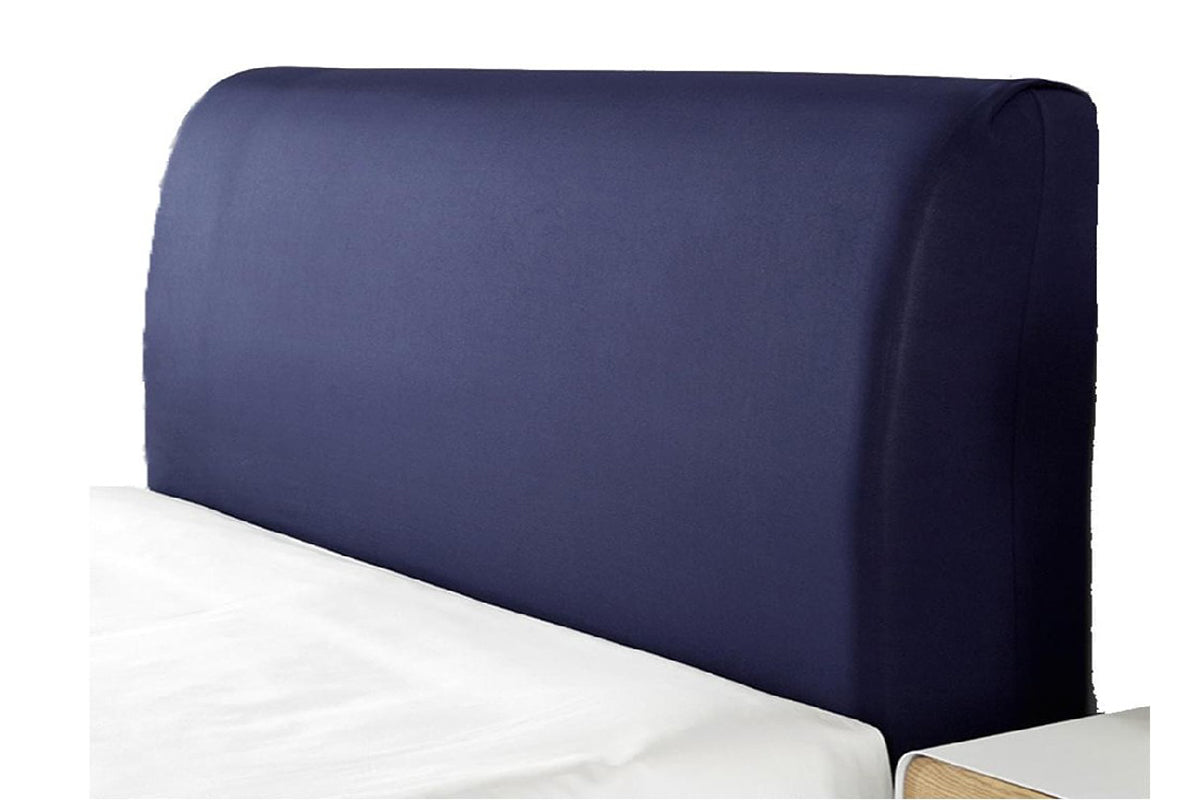 Bedroom Decor Washable Anti-Dirty Bed Head Cover Elastic Headboard Protection Cover-Navy Blue