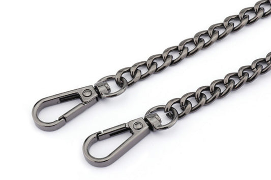 120cm Purse Chain Strap PU Leather Crossbody Shoulder Bag Replacement Straps-Black