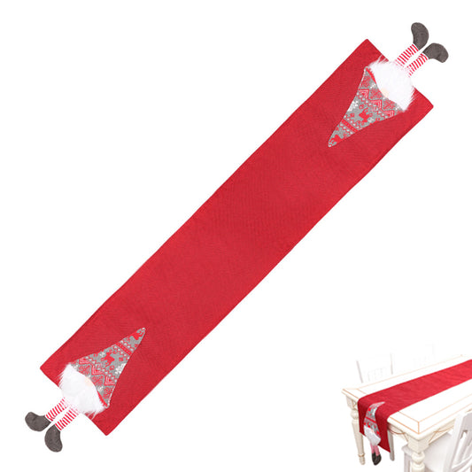 Christmas Table Runner Long Seasonal Winter Xmas Party Home Kitchen Dining Room Decor -Red