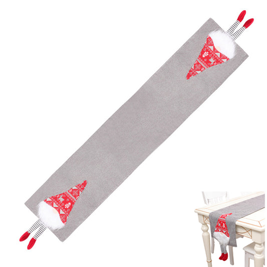Christmas Table Runner Long Seasonal Winter Xmas Party Home Kitchen Dining Room Decor -Grey