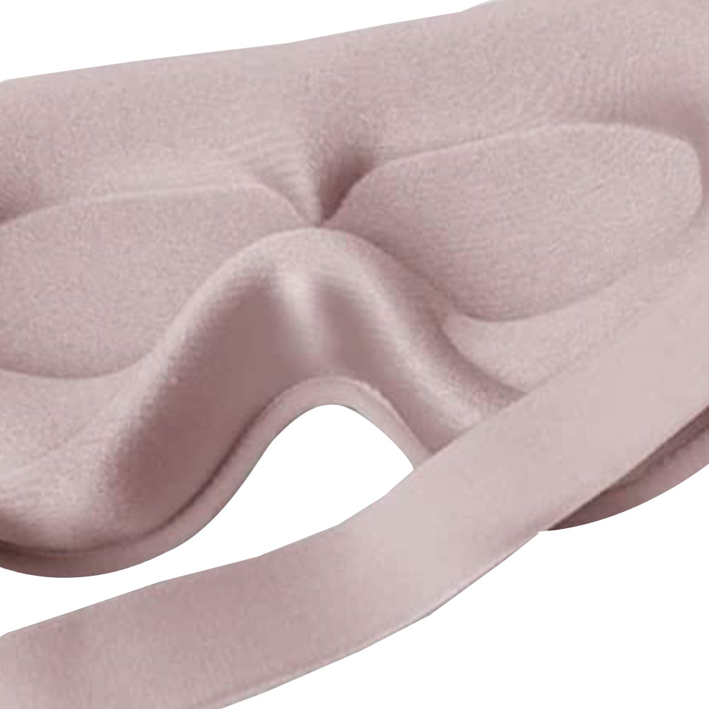 2Pcs Travel Sleep Eye Mask Soft 3D Deep Contoured Eye Covers Sleeping Blindfold -Pink
