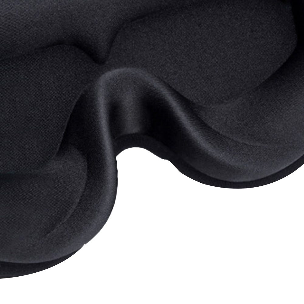 Travel Sleep Eye Mask Soft 3D Deep Contoured Eye Covers Sleeping Blindfold -Black