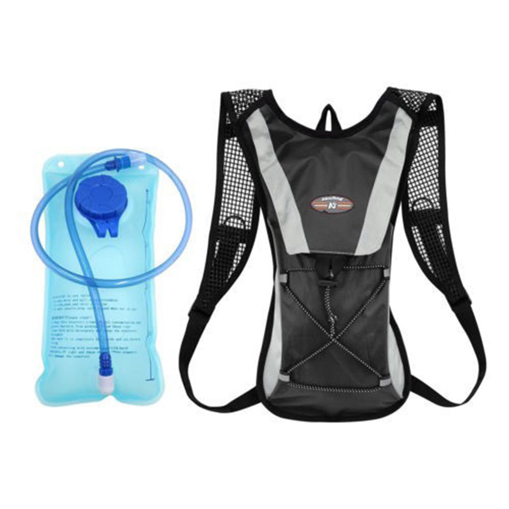 Hydration Backpack Pack with 2L Water Bladder Water Rucksack Backpack for Hiking Running Biking Black