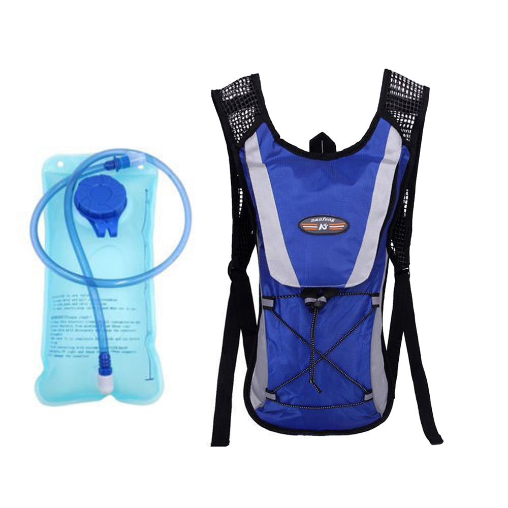 Hydration Backpack Pack with 2L Water Bladder Water Rucksack Backpack for Hiking Running Biking Blue