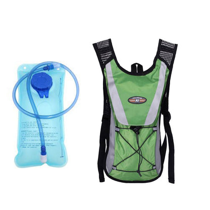Hydration Backpack Pack with 2L Water Bladder Water Rucksack Backpack for Hiking Running Biking Green