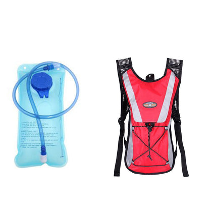 Hydration Backpack Pack with 2L Water Bladder Water Rucksack Backpack for Hiking Running Biking Red