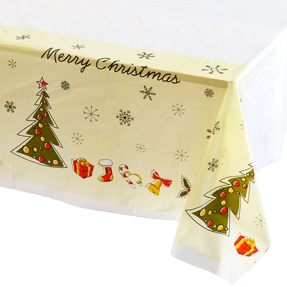 Christmas Disposable Tablecloths Rectangular Snowflake Xmas Table Cloth Covers for Xmas Home Party Decor-Christmas gift tablecloth