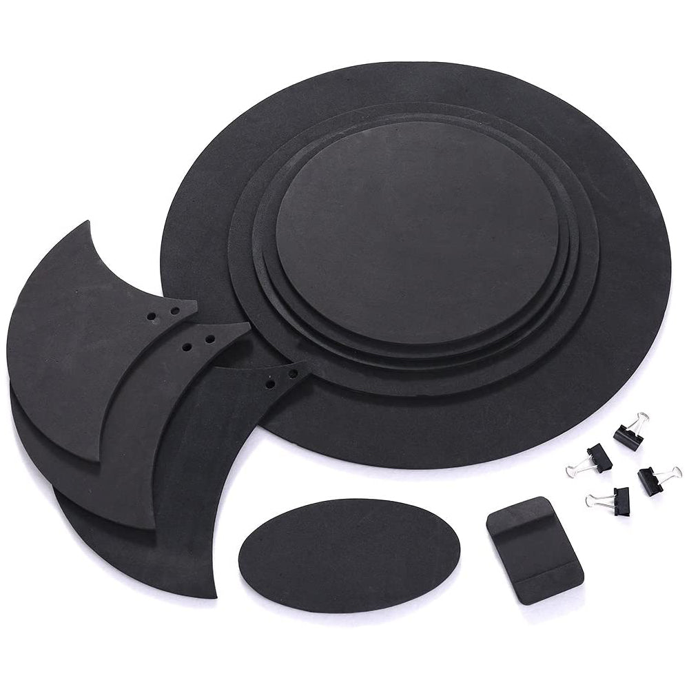 10Pcs Drum Mute Pads Set for Snare and Bass Drum Practice