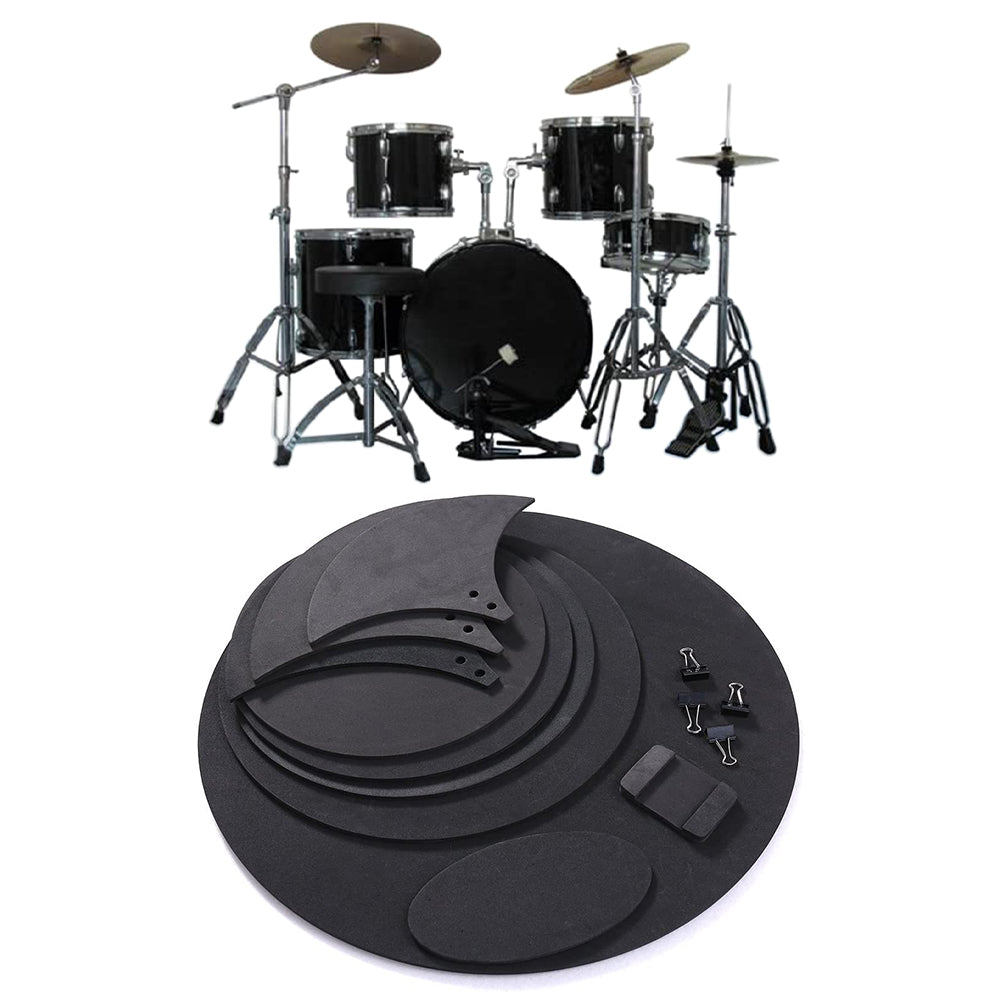 10Pcs Drum Mute Pads Set for Snare and Bass Drum Practice