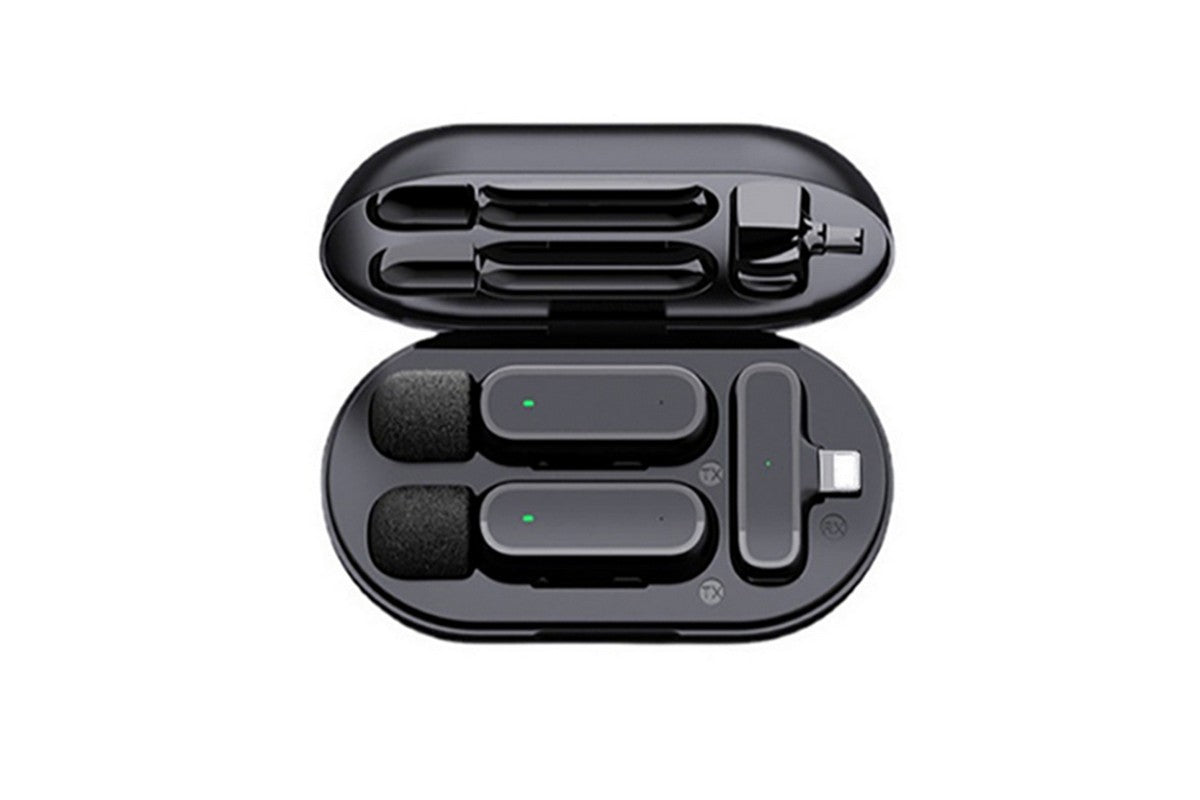 Wireless Lavalier Lapel Microphone for Phone Tablet iPhone iPad  Mini Wireless Mic for Video  Wireless Lavalier Microphones-Lightning