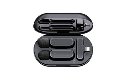 Wireless Lavalier Lapel Microphone for Phone Tablet iPhone iPad  Mini Wireless Mic for Video  Wireless Lavalier Microphones-Lightning