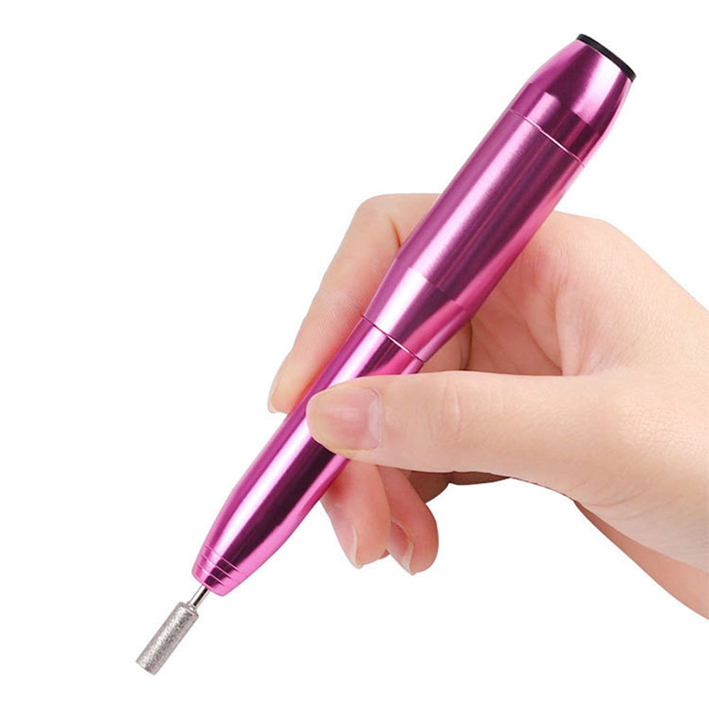 Electric Nail Drill Kit Cordless Nail Drill Portable USB Rechargeable Manicure Pedicure Tools for Acrylic Gel Nails -Rose