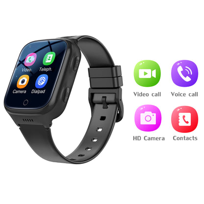 Smart Watch4G SOS Call Video Chat Children Smartwatches Compatible with Android iOS -Black