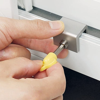 2Pcs Adjustable Sliding Window Locks Door Frame Security Locks with Key