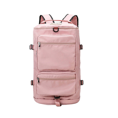 Travel Duffel Backpack Large Sports Gym Bag with Shoe Compartment for Men and Women -Pink