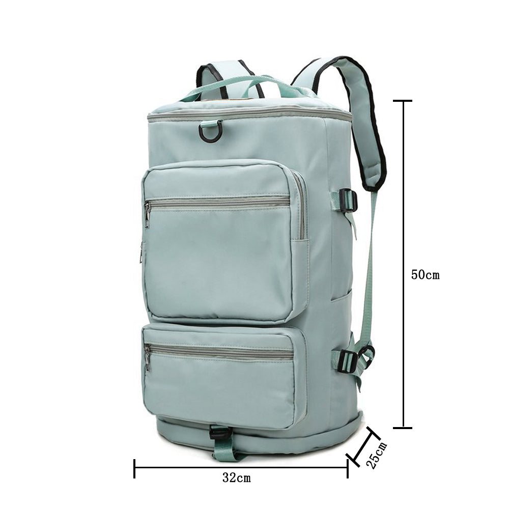 Travel Duffel Backpack Large Sports Gym Bag with Shoe Compartment for Men and Women -Green