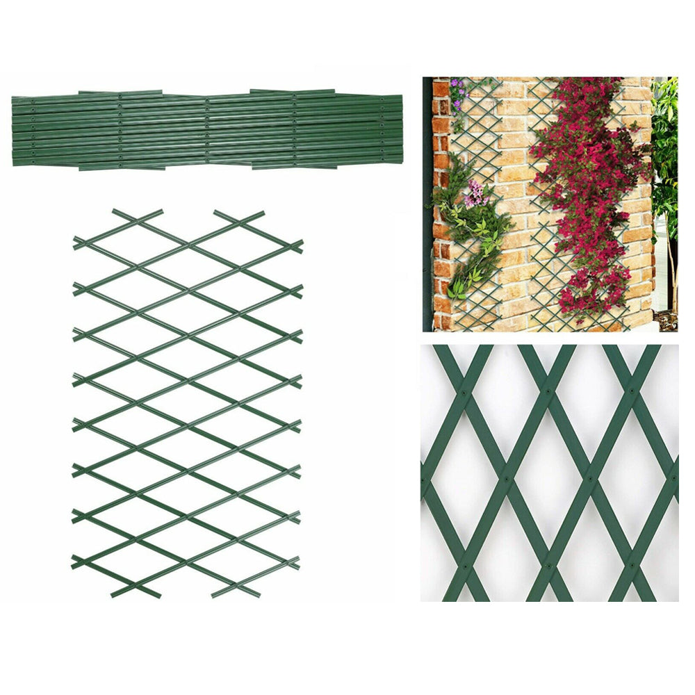 180x30cm Expandable Garden Climbing Plants Support Fence Plastic Trellis Rack Outdoor Wall Decor