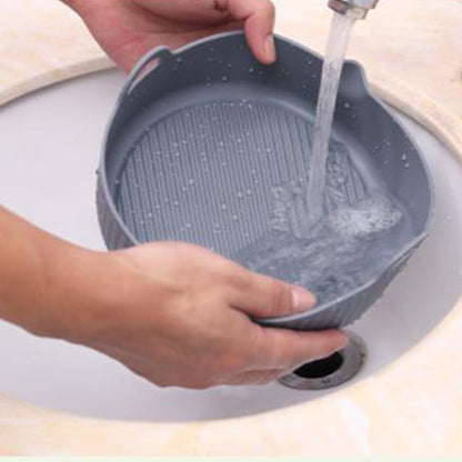 2Pcs Air Fryer Silicone Pot Silicone Liners Red and Grey