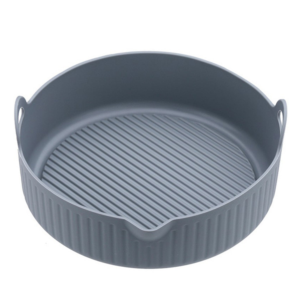 2Pcs Air Fryer Silicone Pot Silicone Liners Red and Grey