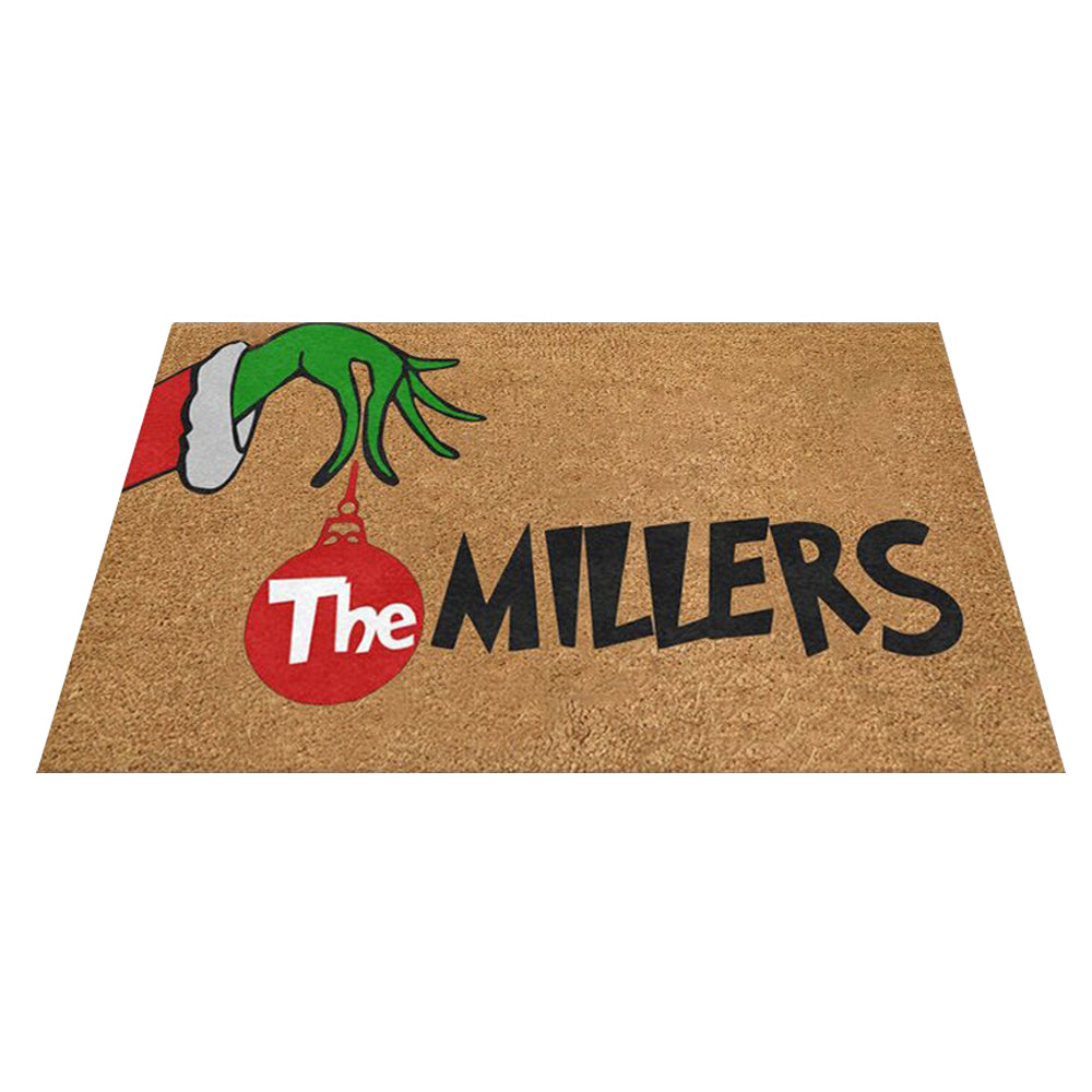 Christmas Door Mat Grinch Hand Welcome Floor Rug Winter Holiday Doormats for Christmas Home Decoration -Style 1