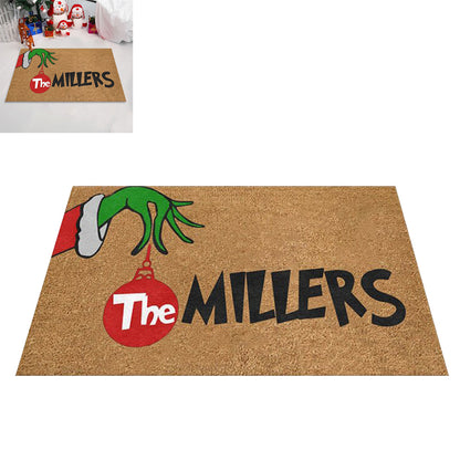 Christmas Door Mat Grinch Hand Welcome Floor Rug Winter Holiday Doormats for Christmas Home Decoration -Style 1