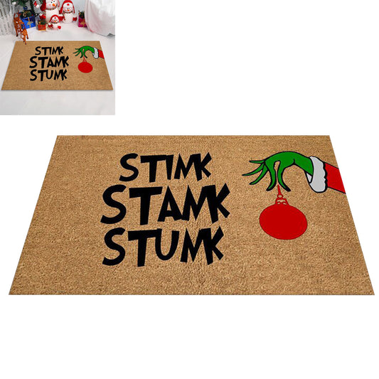 Christmas Door Mat Grinch Hand Welcome Floor Rug Winter Holiday Doormats for Christmas Home Decoration -Style 2