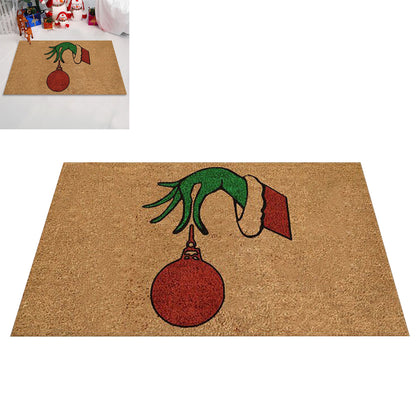Christmas Door Mat Grinch Hand Welcome Floor Rug Winter Holiday Doormats for Christmas Home Decoration -Style 3