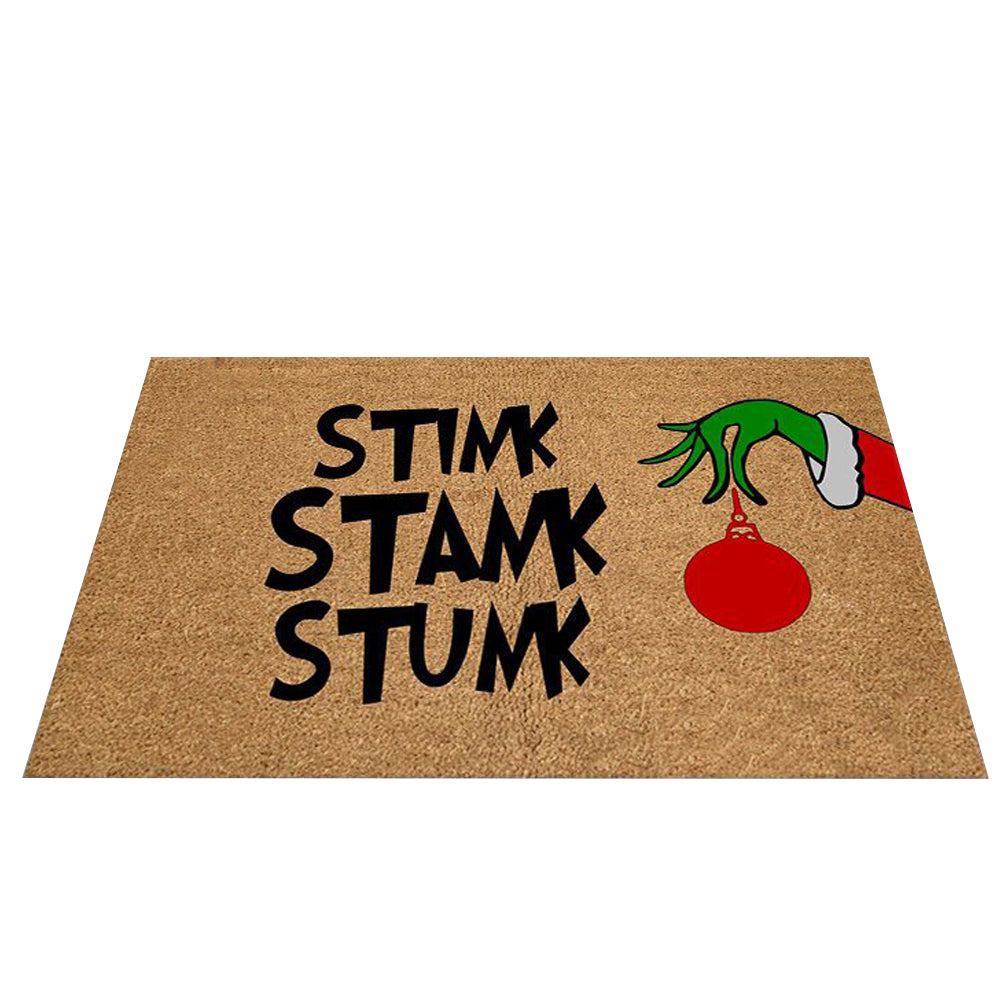 Christmas Door Mat Grinch Hand Welcome Floor Rug Winter Holiday Doormats for Christmas Home Decoration -Style 2