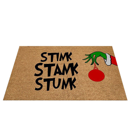 Christmas Door Mat Grinch Hand Welcome Floor Rug Winter Holiday Doormats for Christmas Home Decoration -Style 2