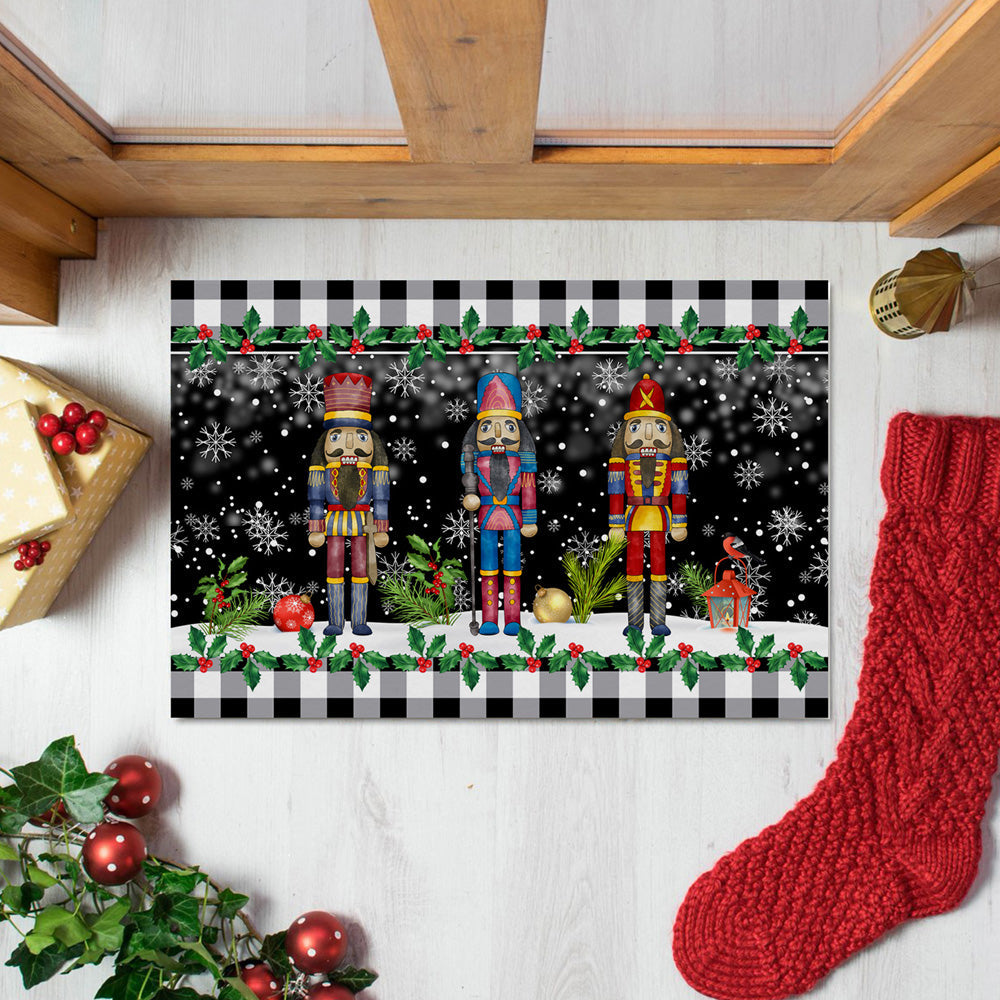 Christmas Nutcracker Doormat Indoor Outdoor Floor Mat Christmas Decoration 40x60cm -Style 2