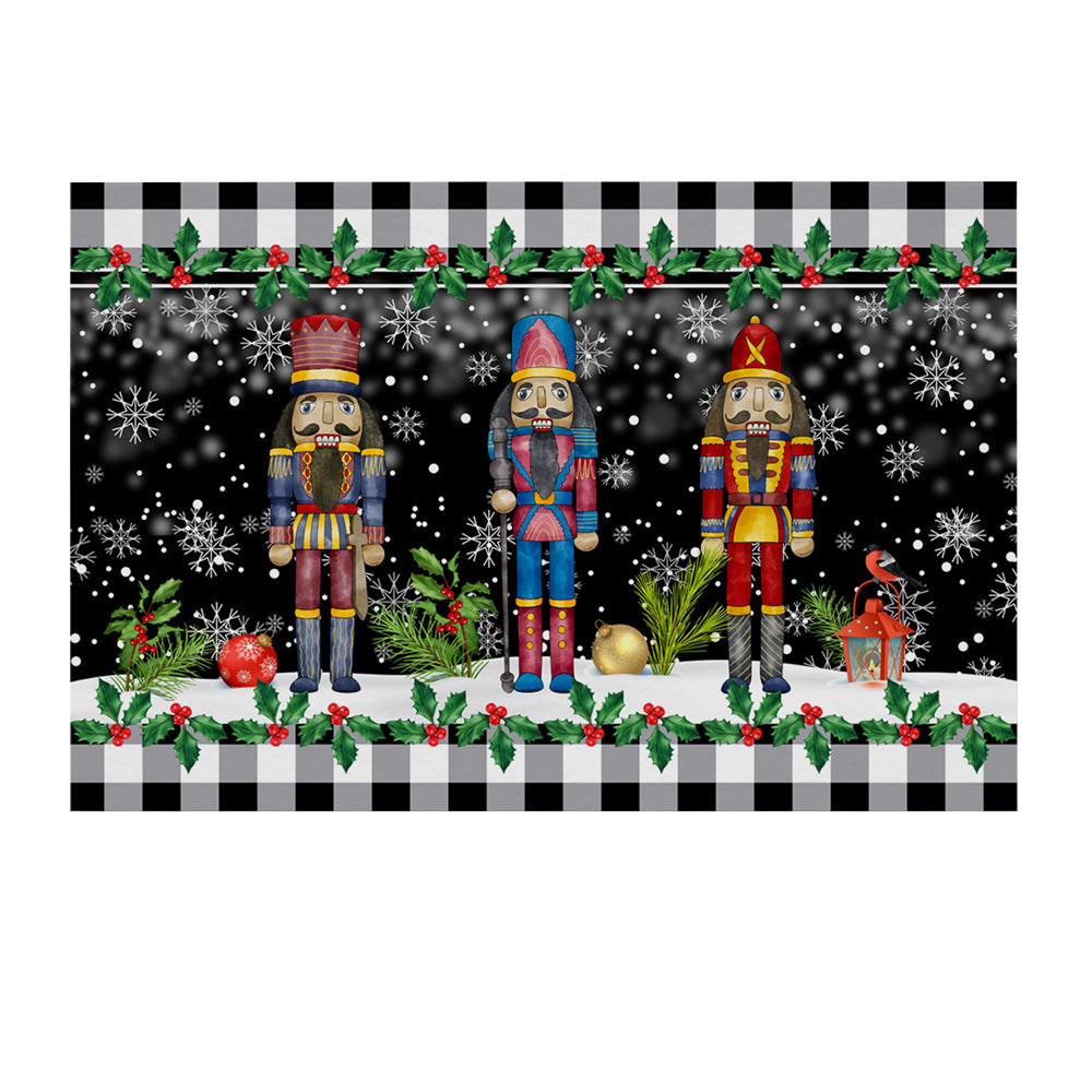 Christmas Nutcracker Doormat Indoor Outdoor Floor Mat Christmas Decoration 40x60cm -Style 2