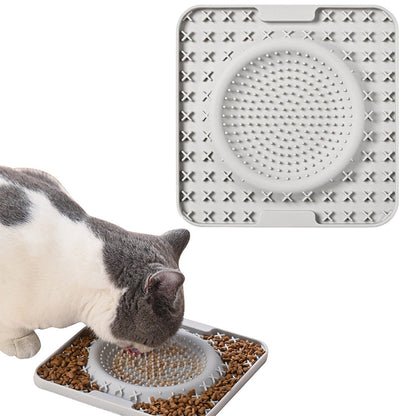 Pet Dog Lick Pad Slow Feeders for Pet Cat Dog-Gray