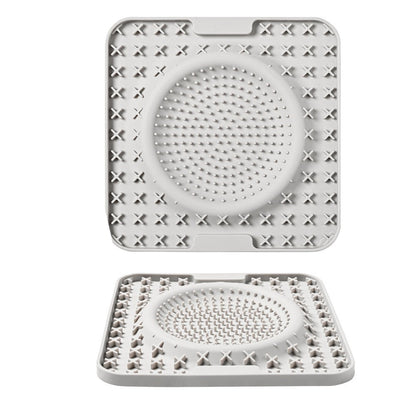 Pet Dog Lick Pad Slow Feeders for Pet Cat Dog-Gray