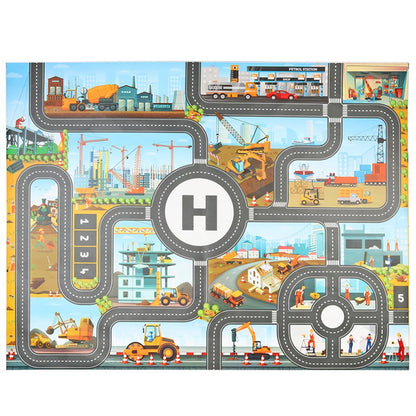 Toy Kids Carpet PlayMat RugRoad Traffic SystemGreat for Playing with Cars and Toys- Style 1