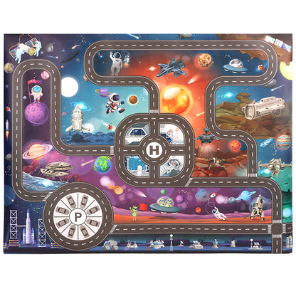 Toy Kids Carpet PlayMat RugRoad Traffic SystemGreat for Playing with Cars and Toys- Style 4