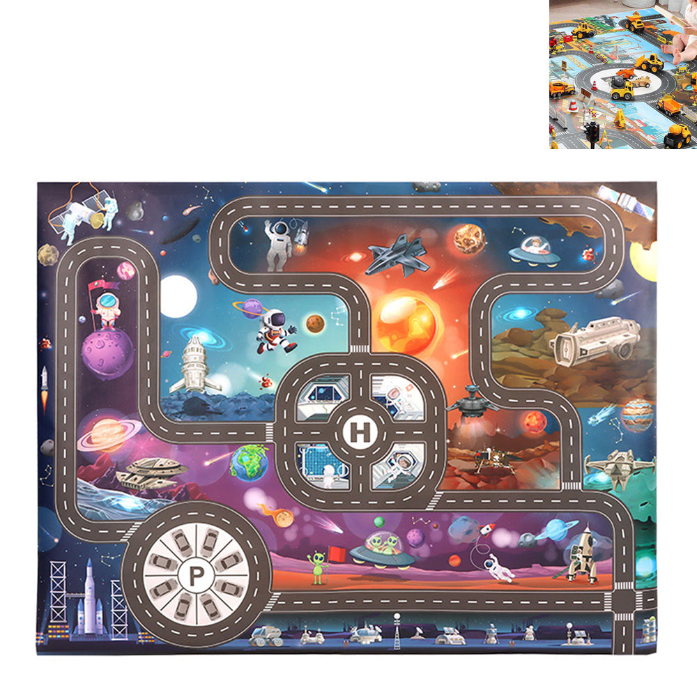 Toy Kids Carpet PlayMat RugRoad Traffic SystemGreat for Playing with Cars and Toys- Style 4