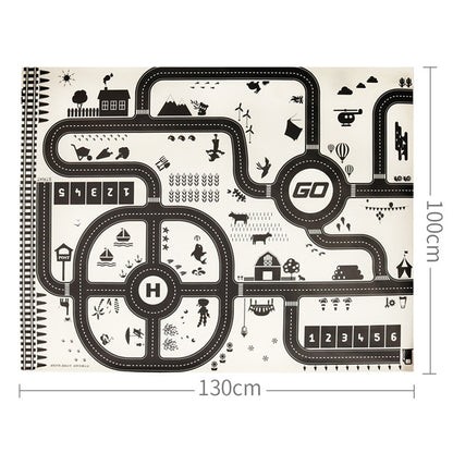 Toy Kids Carpet PlayMat RugRoad Traffic SystemGreat for Playing with Cars and Toys- Style 2