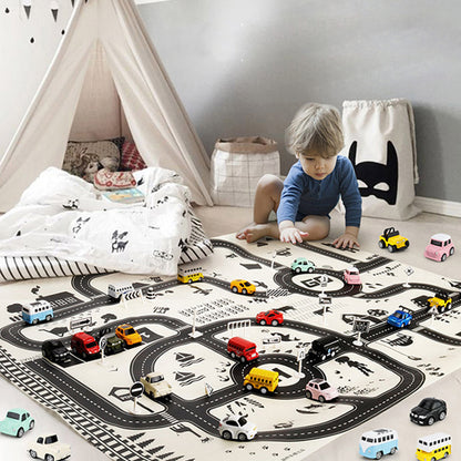 Toy Kids Carpet PlayMat RugRoad Traffic SystemGreat for Playing with Cars and Toys- Style 2
