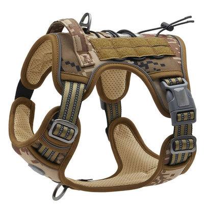 No-Pull Training Dog Harness Adjustable Reflective Pet Training Vest Easy Control XL -Desert Camo
