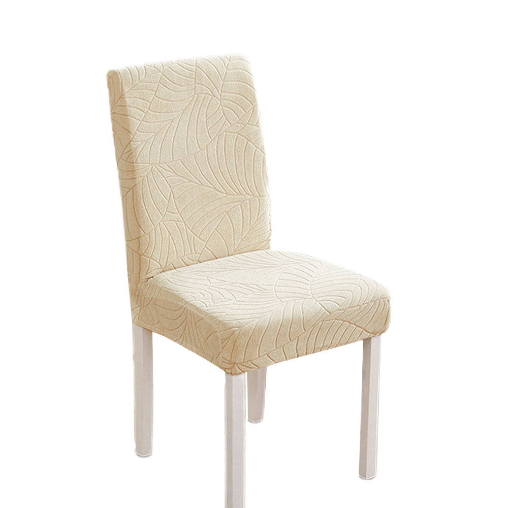 Chair Cover 4Pcs One-piece Stretch Jacquard Waterproof Dining Room Chair Cover Elastic Slipcover Home-Dark Grey